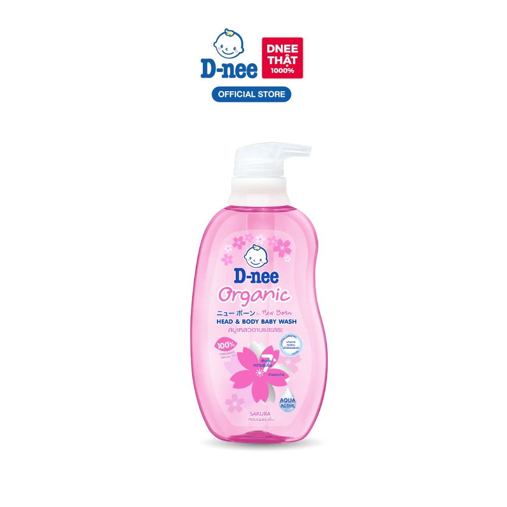 Combo 3 Tắm gội toàn thân em bé (<3 tuổi) D-nee 380 ML - Sakura