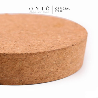 Hũ Thủy Tinh Tròn Nắp Gỗ Bần ONIÕ, Kích Thước 200x80mm, Dung Tích 850ml Tiện Dụng, Đa Năng. HNB-01