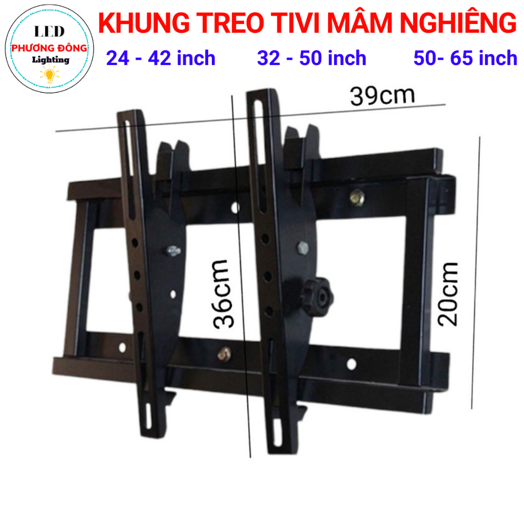 Khung treo tivi Mâm nghiêng (Gật gù) từ 24 - 65 inch