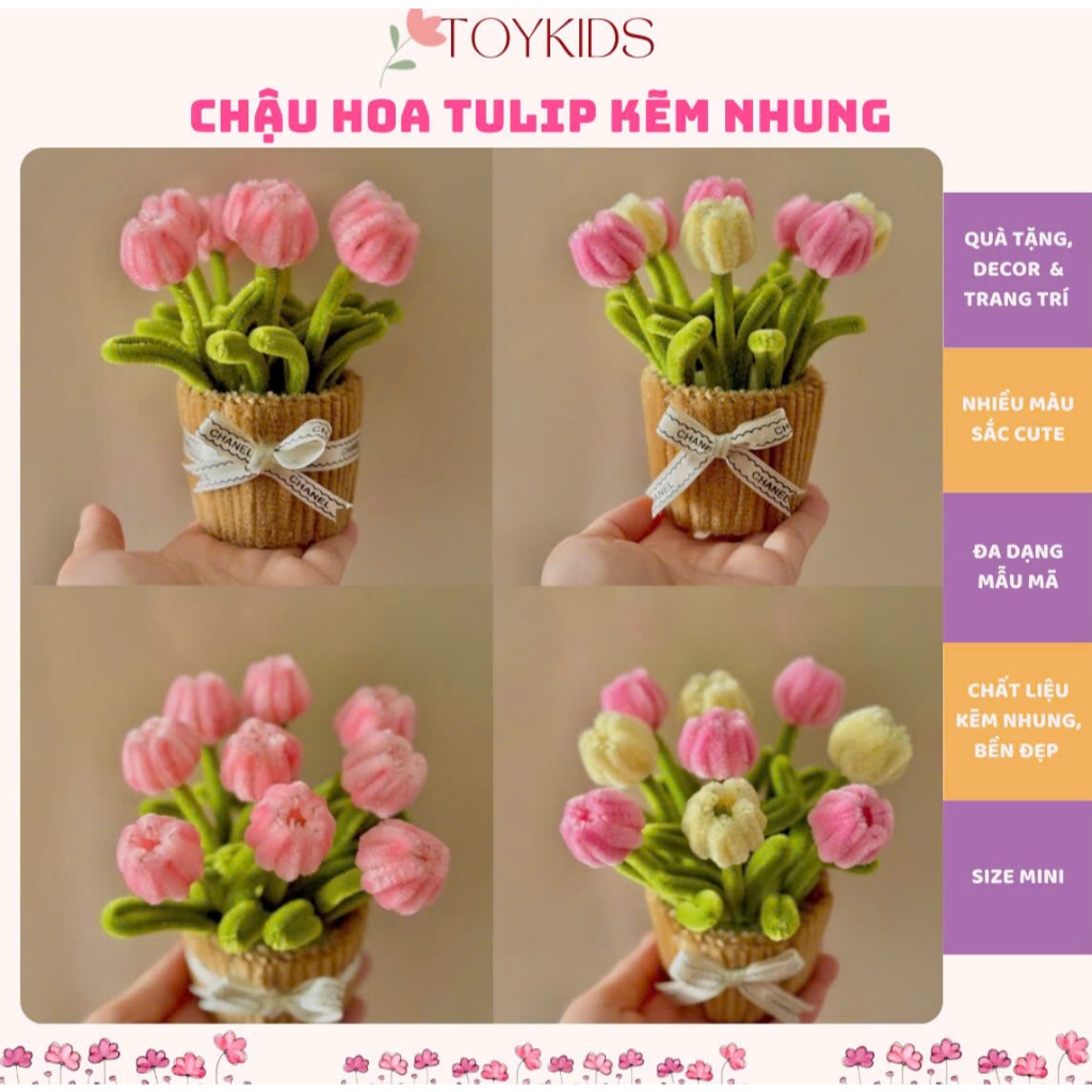 Chậu Hoa Mini Kẽm Nhung Handmade - Làm Quà tặng, Decor Trang trí nhà ...