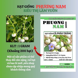 1 Gram - Hạt Giống Cà Pháo Trắng Phương Nam