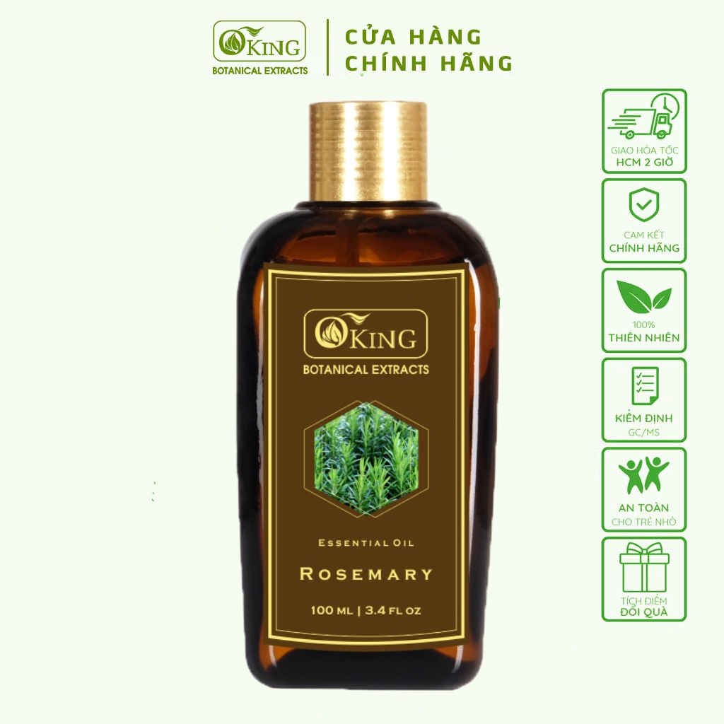 Tinh dầu Hương thảo 100ml đuổi muỗi, kích mọc tóc nguyên chất | Oking Việt Nam