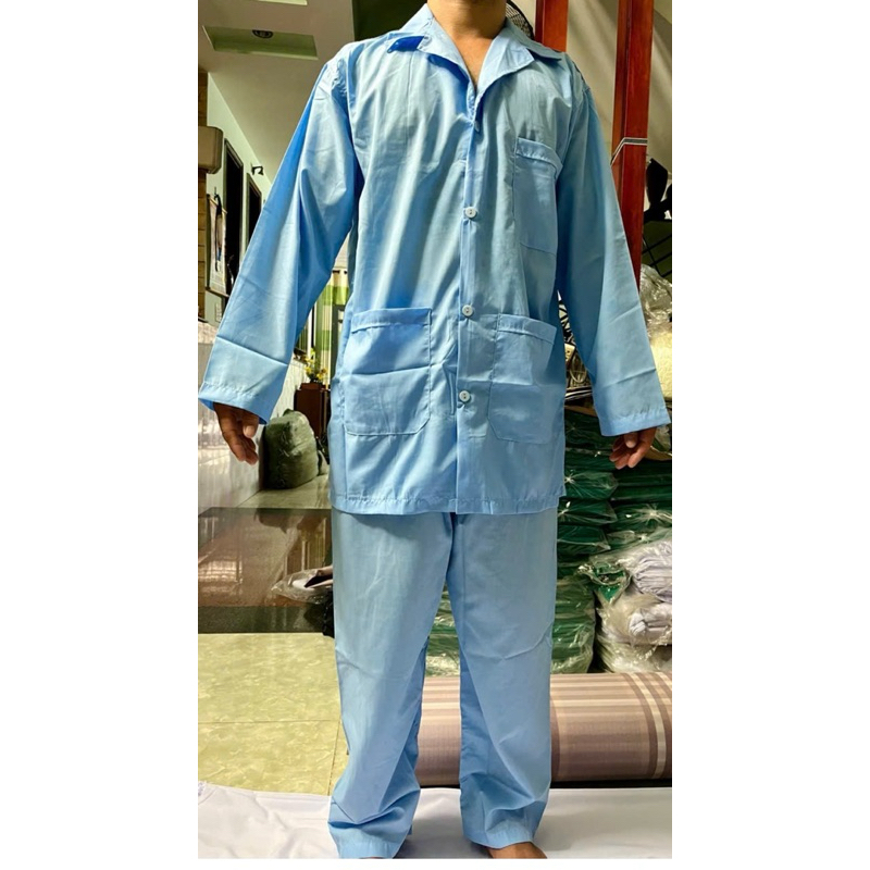 Bộ đồ bệnh nhân xanh biển dành cho nam và nữ