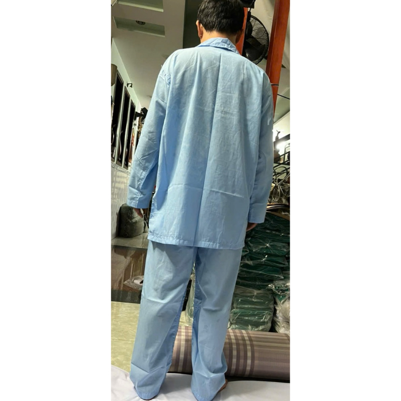 Bộ đồ bệnh nhân xanh biển dành cho nam và nữ