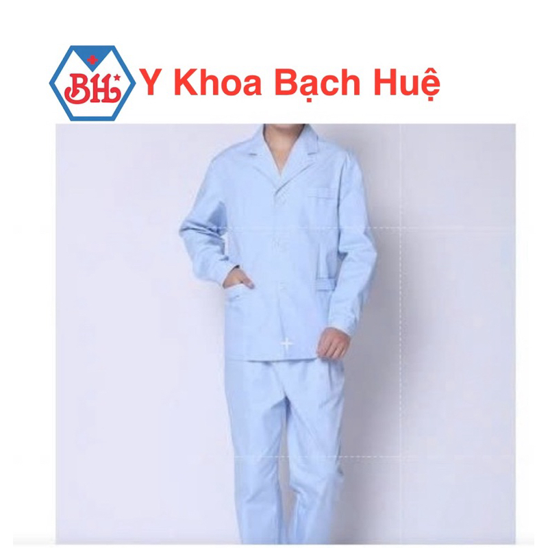Bộ đồ bệnh nhân xanh biển dành cho nam và nữ