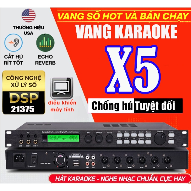Vang Số X5 ,CHIP DSP Giải Mã Âm Thanh Analog Devices Hát Karaoke