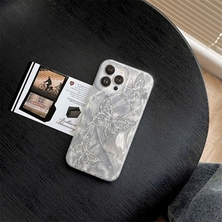 Ốp lưng iphone Lông vũ in hình Bướm ánh bạc siêu xynh 6plus/7plus/x/xs/xsm/11/12/13/14/15/pro/max/plus/promax RABBI
