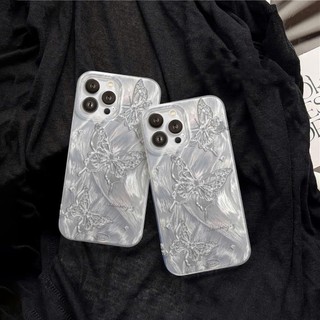 Ốp lưng iphone Lông vũ in hình Bướm ánh bạc siêu xynh 6plus/7plus/x/xs/xsm/11/12/13/14/15/pro/max/plus/promax RABBI