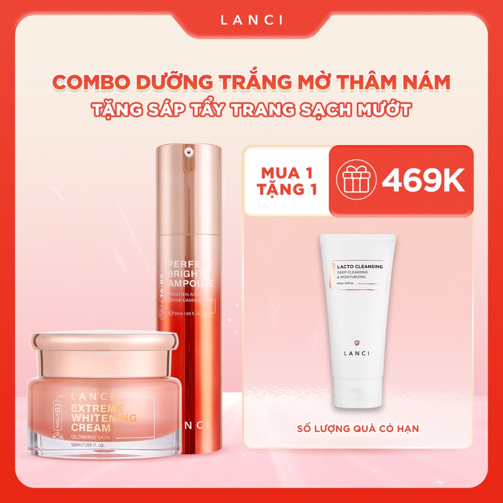 Ảnh Bộ đôi Serum mờ nám 50ml và Kem dưỡng trắng 50ml LANCI dưỡng da trắng mướt 1
