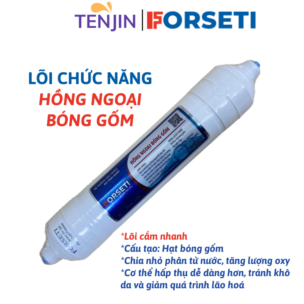 Combo 4 Lõi Lọc Chức Năng FORSETI Gồm Carbon T33 + Khoáng Đá + Alkaline + Nano Silver Dùng Được Cho Các Máy Lọc RO