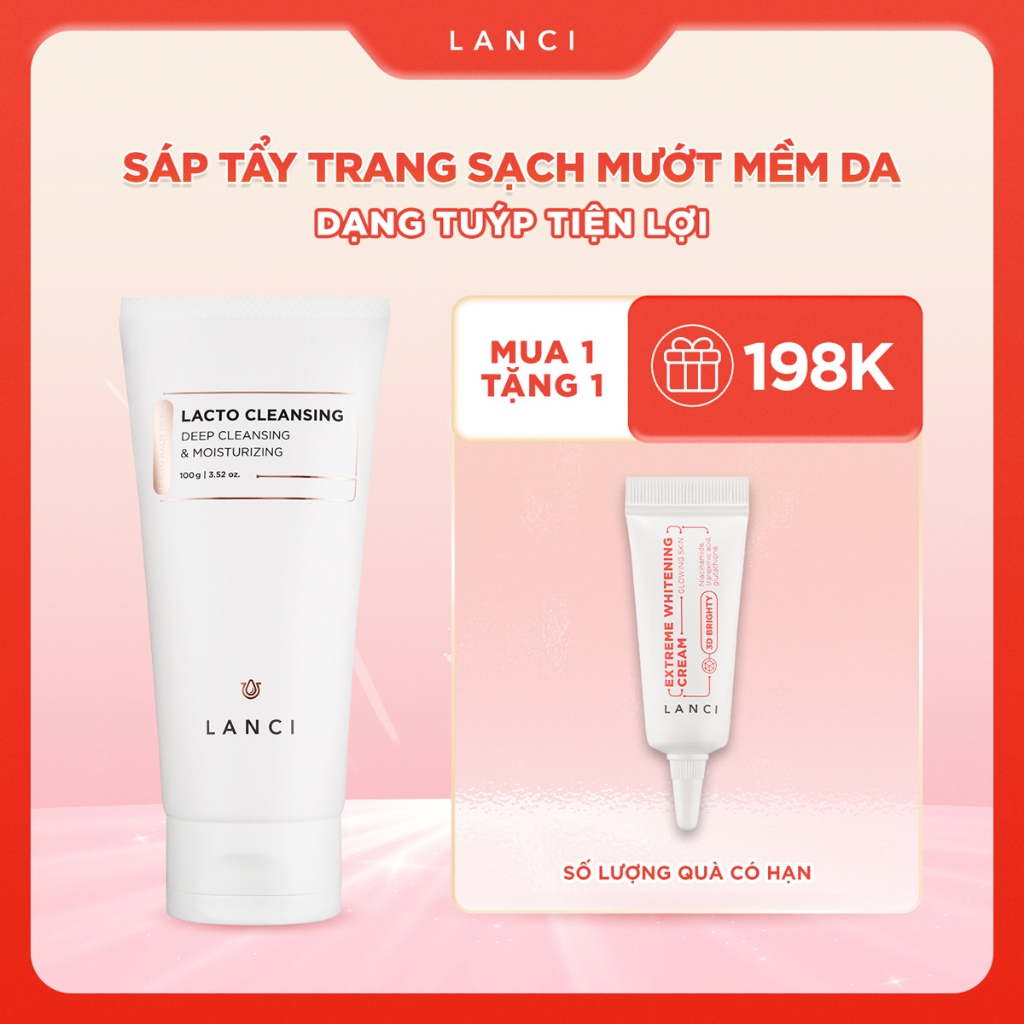 Ảnh Sáp tẩy trang LANCI làm sạch sâu giảm mụn đầu đen, da mịn mướt không khô căng 100g 1