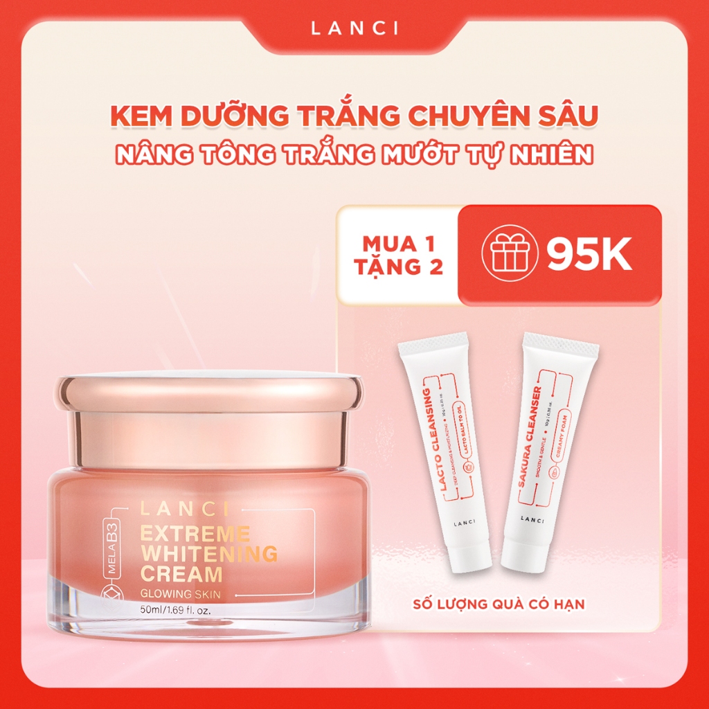 Ảnh Kem dưỡng trắng da chuyên sâu LANCI thẩm thấu nhanh, trắng nâng tone không gây bết rít 50ml 1