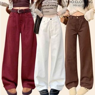 Quần bigsize nữ ống xuông vải kaki cạp cao tôn dáng che khuyết điểm basic dễ phối đồ hottrend cho nàng ( Q536+Q527)