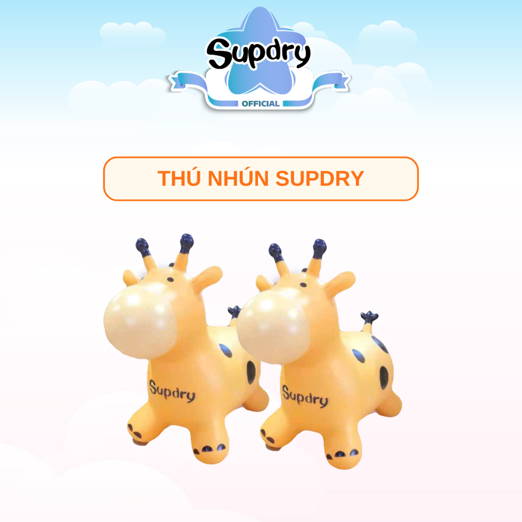 Thú Nhún Cao Su Bơm Hơi Supdry An Toàn Cho Bé - Giao Màu Ngẫu Nhiên [QT]