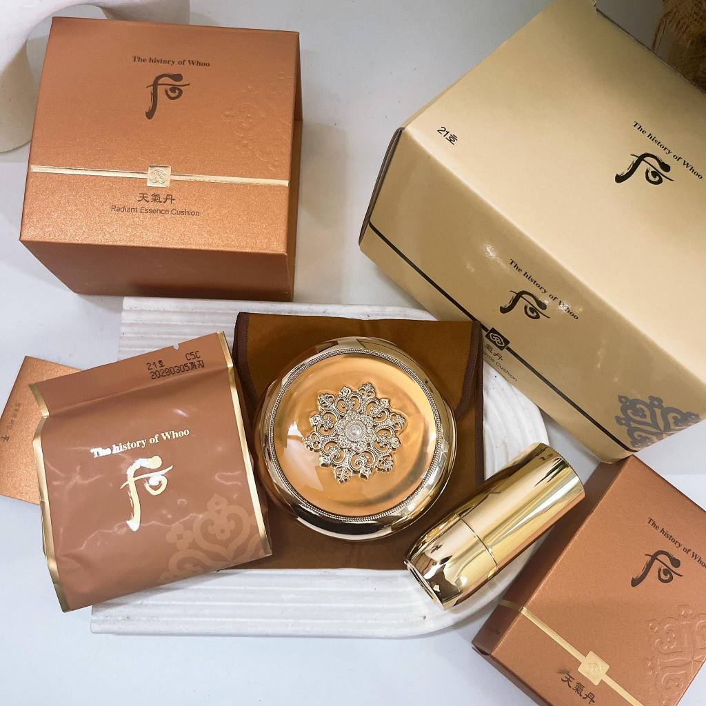 (tone 21 23) Set cushion The history of Whoo tái sinh , cushion the whoo tặng kèm lõi