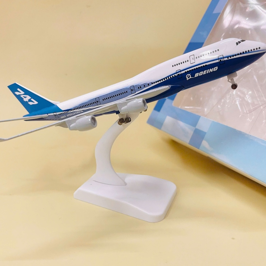 MÔ HÌNH MÁY BAY BOEING 747 AIRLINE CÓ BÁNH XE TỈ LỆ CHUẨN ĐẸP 20CM FULLBOX
