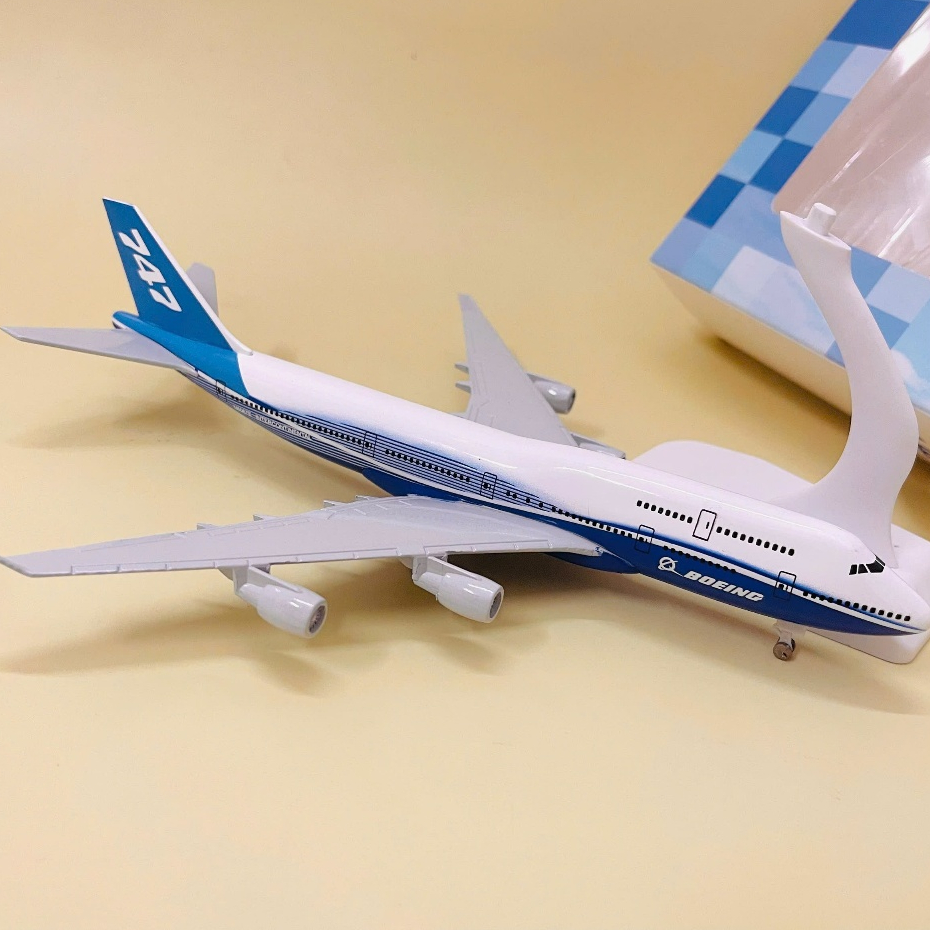 MÔ HÌNH MÁY BAY BOEING 747 AIRLINE CÓ BÁNH XE TỈ LỆ CHUẨN ĐẸP 20CM FULLBOX