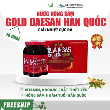 Sâm Hoàng Diệu - Nước hồng Sâm, đông trùng Daesan Gold 365 Hàn Quốc 10 chai x 100ml