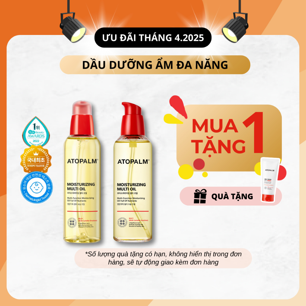 Ảnh Dầu dưỡng ẩm đa chức năng Atopalm 100ML -  ATOPALM MOISTURIZING MULTI OIL 1