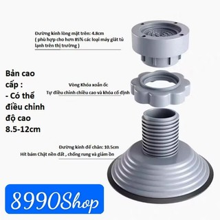Chân Kê Máy Giặt Bộ 4 Chân Đế Máy Giặt Chống Rung Chống Trơn Trượt Tăng Giảm Chiều Cao Được