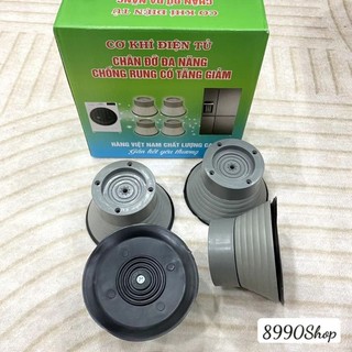 Chân Kê Máy Giặt Bộ 4 Chân Đế Máy Giặt Chống Rung Chống Trơn Trượt Tăng Giảm Chiều Cao Được