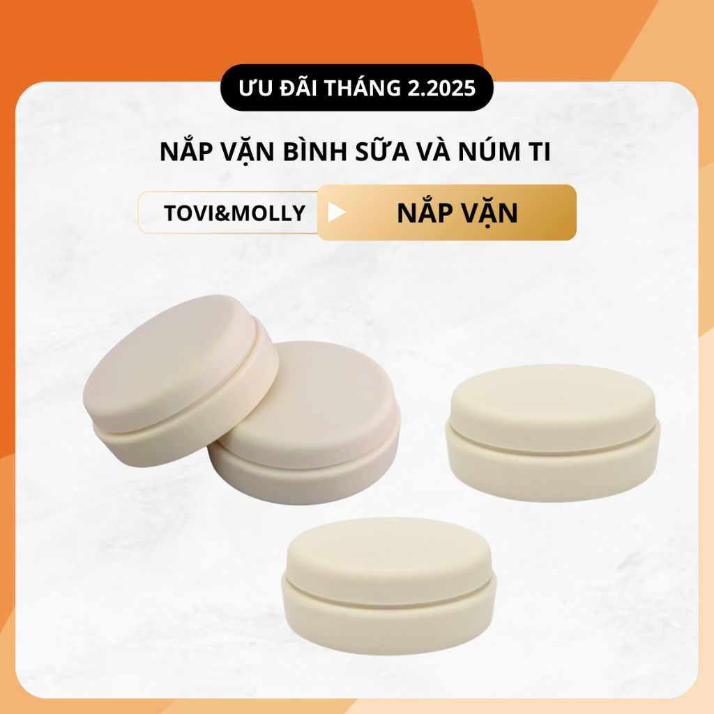 Ảnh NẮP ĐẬY BÌNH SỮA TOVI AND MOLLY (KEM) 1