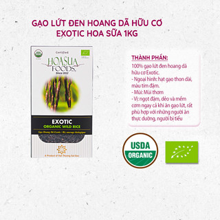 Gạo lứt hữu cơ Hoa Sữa 1kg, gạo lứt đen, lứt đỏ phù hợp với người ăn kiêng