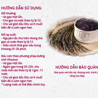 Gạo lứt hữu cơ Hoa Sữa 1kg, gạo lứt đen, lứt đỏ phù hợp với người ăn kiêng