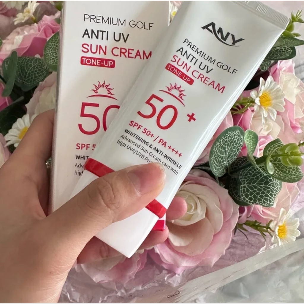 Combo 2 Kem Chống Nắng Any Hàn Quốc 60ml Premium Golf Anti UV SPF 50+ ( Nâng tông, trắng da, không bết)..