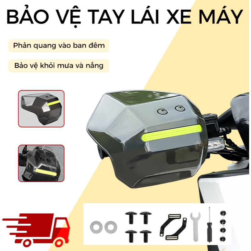 Bảo Vệ Tay Lái Phản Quang Trang Trí Xe Máy chắn gió tay lái xe máybảo vệ tay lái xe máy