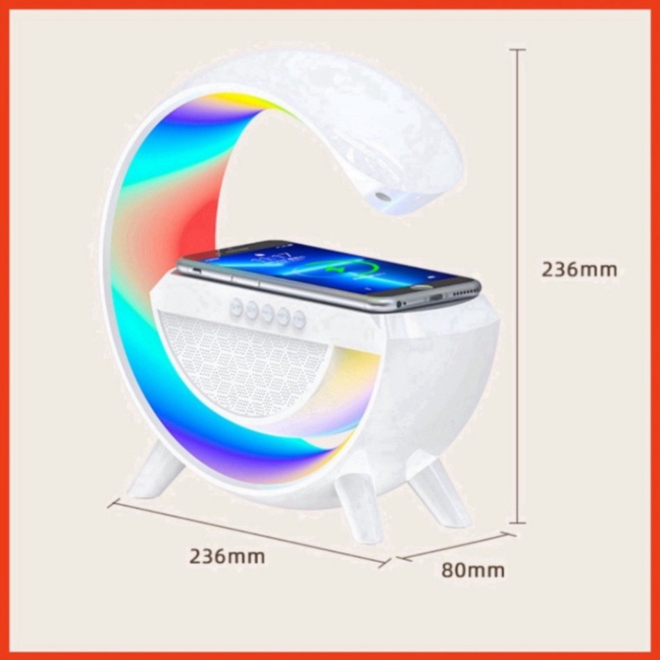 Loa Bluetooth G63 7in1- Loa Bluetooth Kiêm Sạc Không Dây, Đồng hồ, Đèn ngủ Mẫu Hot 2025