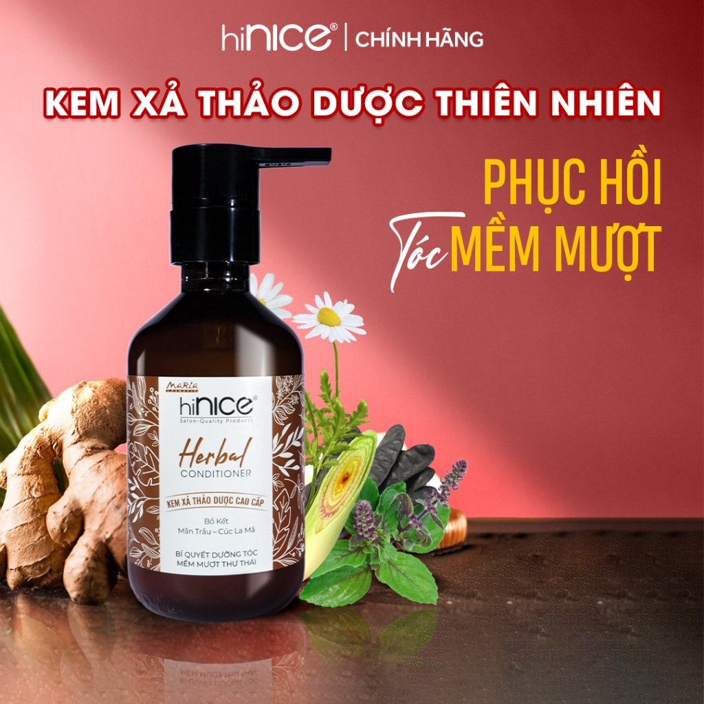 Ảnh Kem Xả Tinh Dầu Thảo Dược Thiên Nhiên hiNICE Herbal Conditioner Hỗ Trợ Phục Hồi Tóc, Giảm Rụng Tóc 2