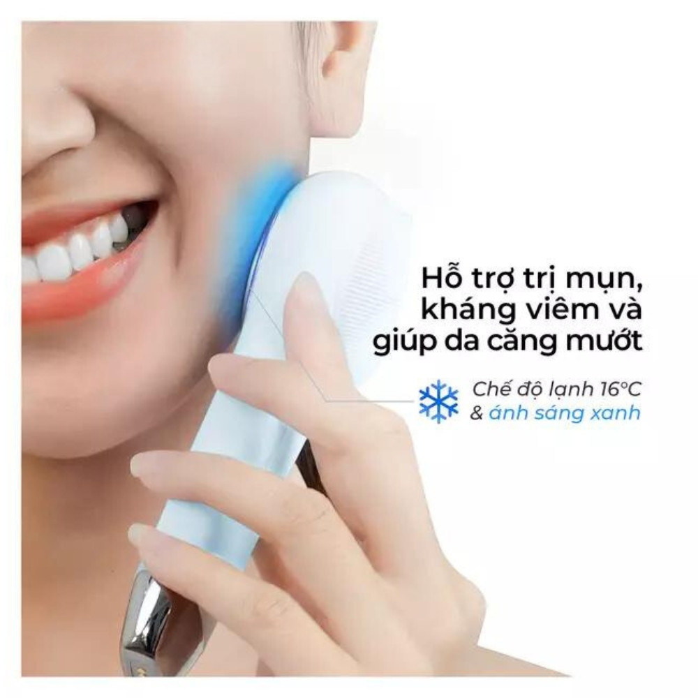 Máy rửa mặt massage tích hợp ánh sáng và nhiệt Halio Multi-Task - Bảo hành chính hãng 24 tháng