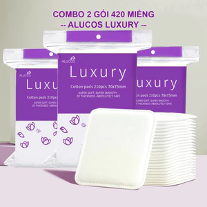 Bông tẩy trang Alucos Luxury 210 miếng/gói chính hãng