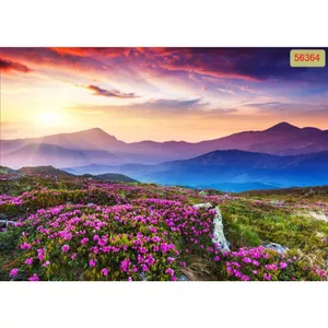 Tranh Dán Tường In Phong Cảnh Vườn Hoa Thiên Nhiên In Kích Thước Theo Yêu Cầu