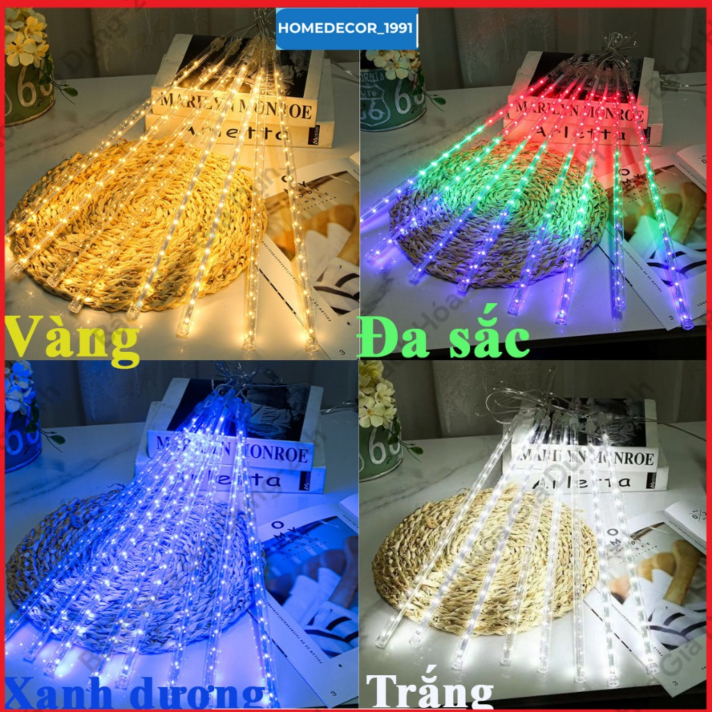Bộ Đèn LED Sao Băng 3M (8 Ống 45-50cm) – Chống Nước – Hiệu Ứng Rơi ...
