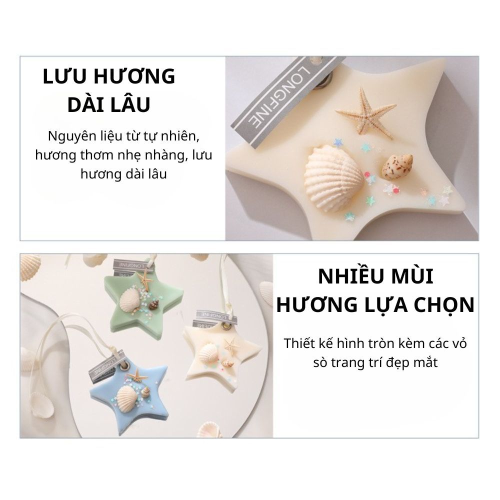 Sáp Thơm Khử Mùi Hình Sao Biển Varomas Trang Trí Vỏ Ốc Dùng Treo Tủ Quần Áo Khử Mùi Không Khí Thơm Phòng ST28