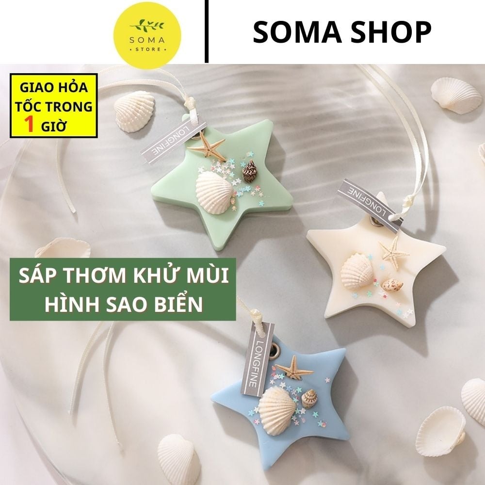 Sáp Thơm Khử Mùi Hình Sao Biển Varomas Trang Trí Vỏ Ốc Dùng Treo Tủ Quần Áo Khử Mùi Không Khí Thơm Phòng ST28