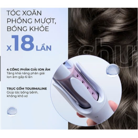 Máy uốn tóc tự xoay Halio instaCurl Premium Automatic Hair Styler - Bảo hành chính hãng 24 tháng