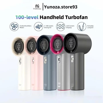 Quạt Turbo Jet 4000 mAh có thể sạc lại, cầm tay, gió mạnh, màn hình kỹ thuật số cầm tay - YATASMART
