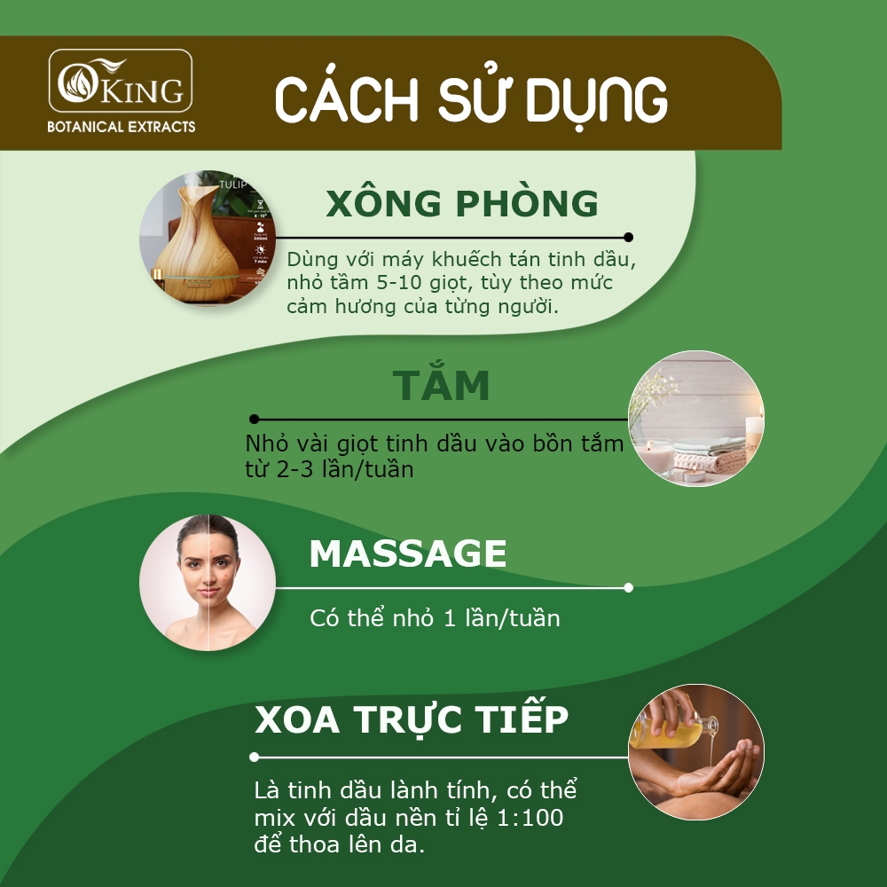 Tinh dầu Oải hương Pháp nguyên chất (True Lavender) 10ml | Oking Việt Nam