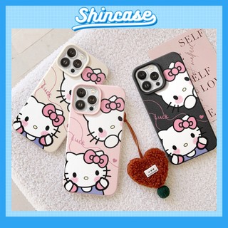 Ốp Lưng iPhone TPU Hoạ Tiết Da Mềm Hello Cat Luck Chống Sốc, Bảo Vệ Camera - iP X/XS/11/12/13/14/15/16/17/Plus/Pro/Max