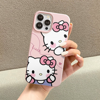 Ốp Lưng iPhone TPU Hoạ Tiết Da Mềm Hello Cat Luck Chống Sốc, Bảo Vệ Camera - iP X/XS/11/12/13/14/15/16/17/Plus/Pro/Max