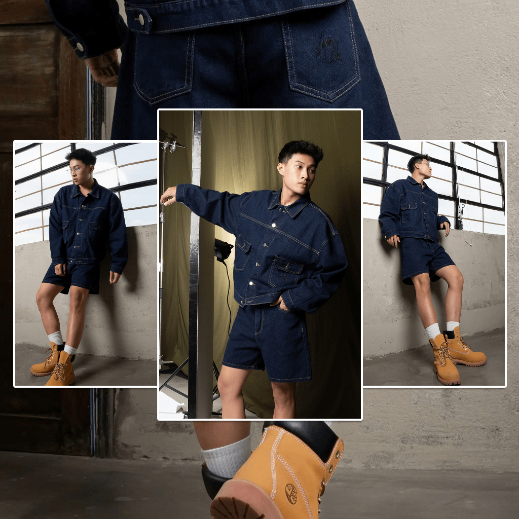 Ảnh Quần short jean nam PANA phom rộng CAPMAN CLUB, cao trên gối trẻ trung - thoải mái 1