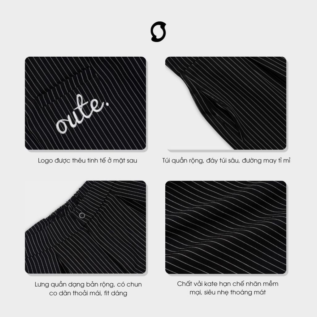 Quần Dài Kẻ Sọc Ống Rộng Outerity Striped / Form Rộng Unisex Mềm Mịn Thoáng Mát Nam Nữ | BigBuy360 - bigbuy360.vn