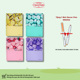 Sổ Lò Xo Kẻ Caro 180/200 Trang A5/A6/A7/B5 CLASSMATE MACARON, Sổ Tay Ghi Chép, Take Note, Bujo - 100gsm 20-001B5/A5
