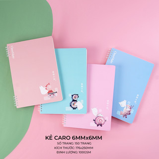 Sổ Lò Xo A5/B5 Kẻ Caro 150 Trang, Sổ Tay Ghi Chép CLASSMATE Định Lượng 100gsm Không Lem 15-040A5/B5