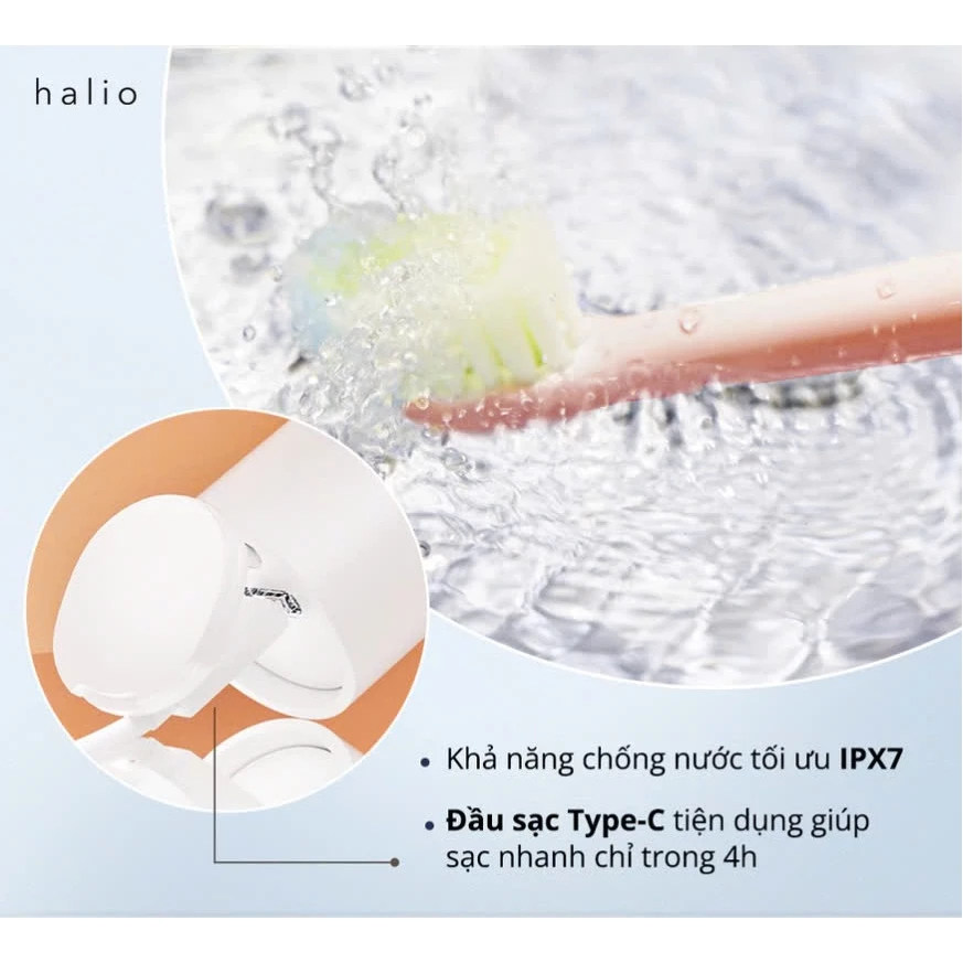 Bàn chải điện Halio Sonic SmartClean Electric Toothbrush - Bảo hành chính hãng 24 tháng