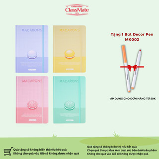 Sổ Tay 160 Trang Kẻ Caro Khổ A5/A6/B6 CLASSMATE Bìa Cứng In Hình Macaron Định Lượng 100gsm BA5/A6/B6-16-002