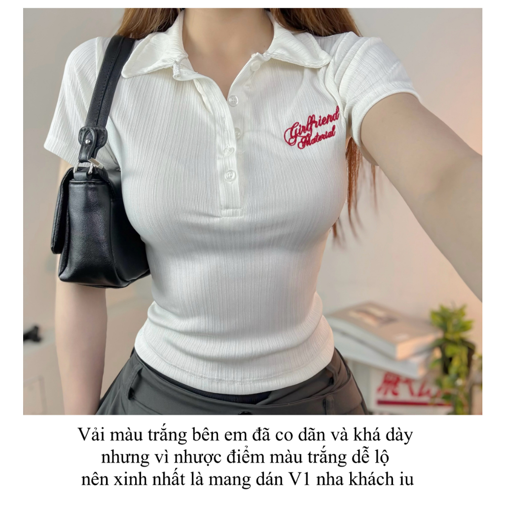 Áo Polo Body thun gân co giãn GIRL FRIEND FFCLUB